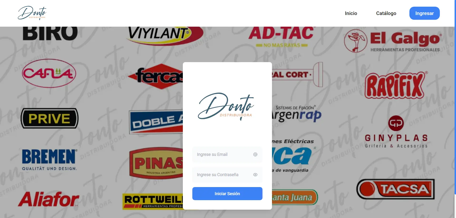 Captura de pantalla del proyecto Distri Donto