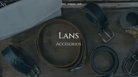 Captura de pantalla del proyecto Lans Accesorios